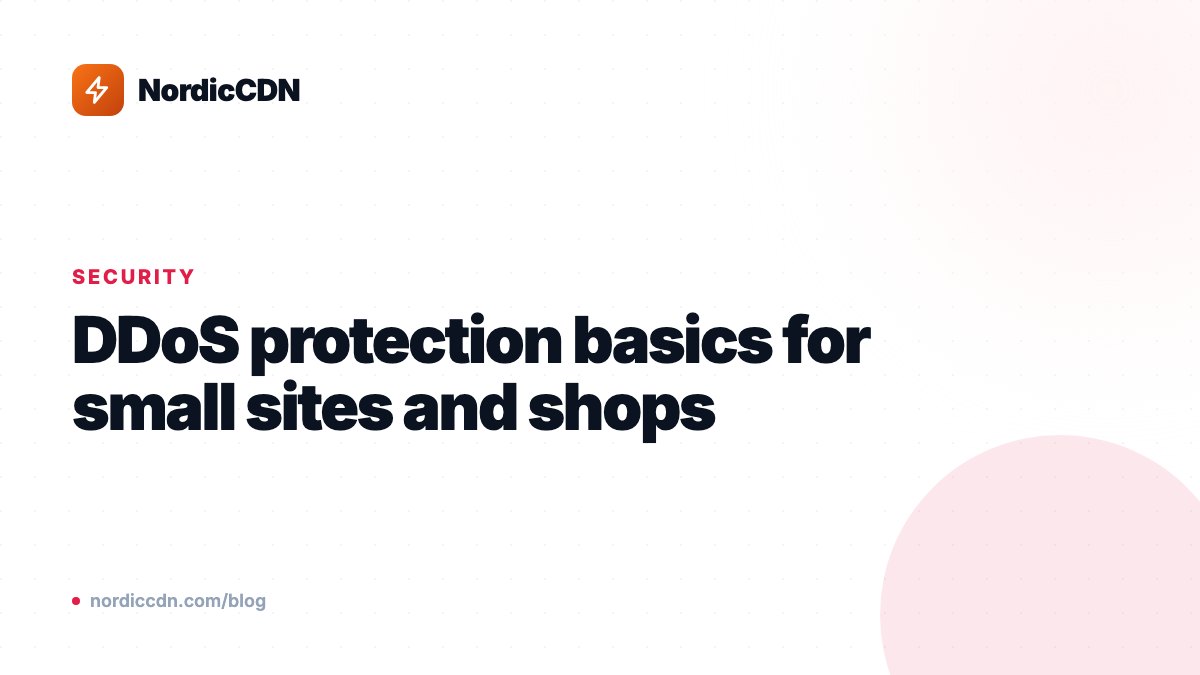 DDoS protection basics for small sites and shops